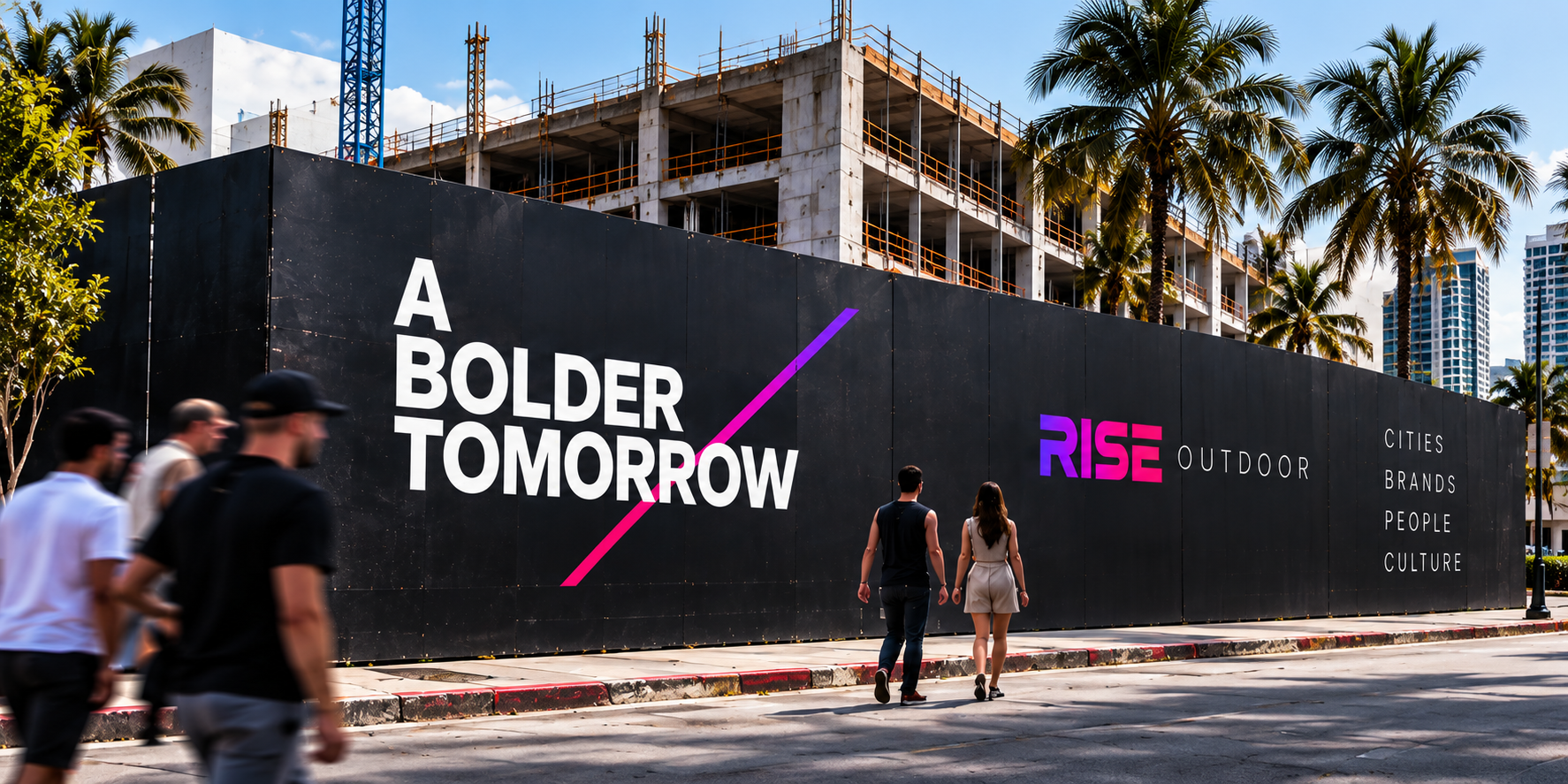 Rise Outdoor barricade campaign