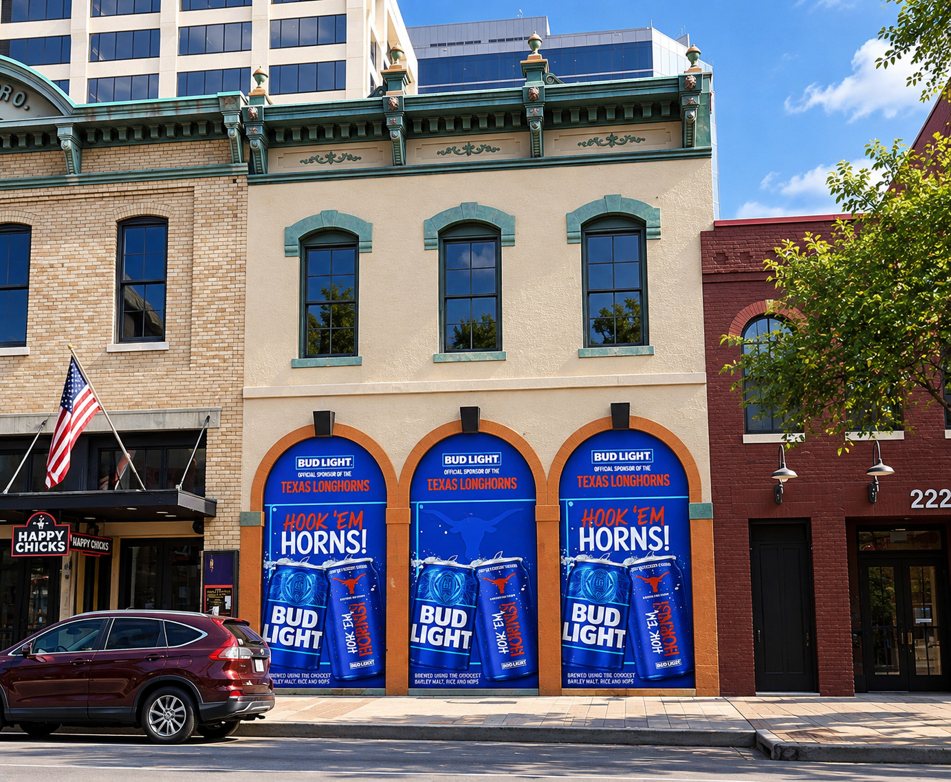 Bud Light storefront campaign